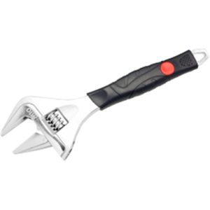 M10 WIDE JAW ADJUSTABLE WRENCH WITH SCALE AW-200W - 8"