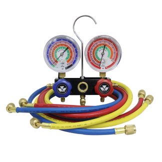 MASTER COOL MANIFOLD GAUGE FOR R22/R507A/R410A/R404A 5FT CHARGING HOSE