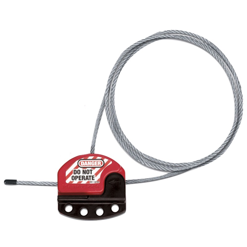 MASTER LOCK S806CBL3 ADJUSTABLE CABLE LOCKOUT 1.8M X (4MM) DIA CABLE