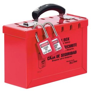 MASTERLOCK PORTABLE RED GROUP LOCK BOX 498A