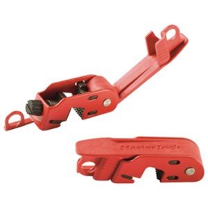 MASTERLOCK MINI CIRCUIT BREAKER LOCKOUT RED TAB-493B