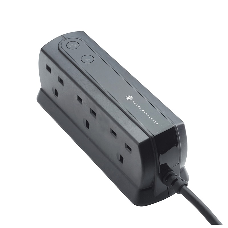 MASTERPLUG 2M SURGE COMPACT 6W BLACK SRGD62MB-MPA