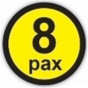 MAXIMUM PASSENGER CAPACITY LABEL - 150MM (DIA)