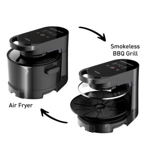 MAYER 2-IN-1 AIR FRYER & SMOKELESS BBQ GRILL MMAFG58