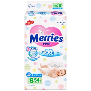 MERRIES TAPE DIAPERS 54'S SIZE:S - K405241