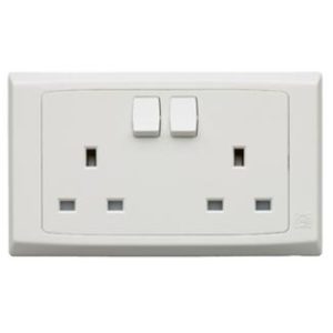MK 2 GANG SWITCH SOCKET MKS2747