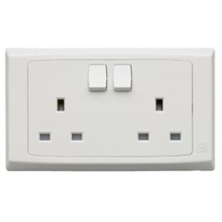 MK 2 GANG SWITCH SOCKET MKS2747