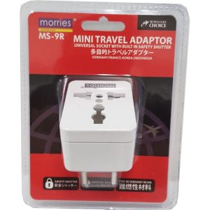 MORRIES MINI TRAVEL ADAPTOR (2 RD PLUG) MS9R