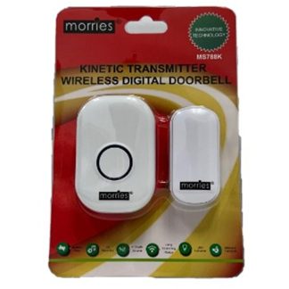 MORRIES KINETIC WIRELESS DOOR BELL (UK PLUG) MS788K