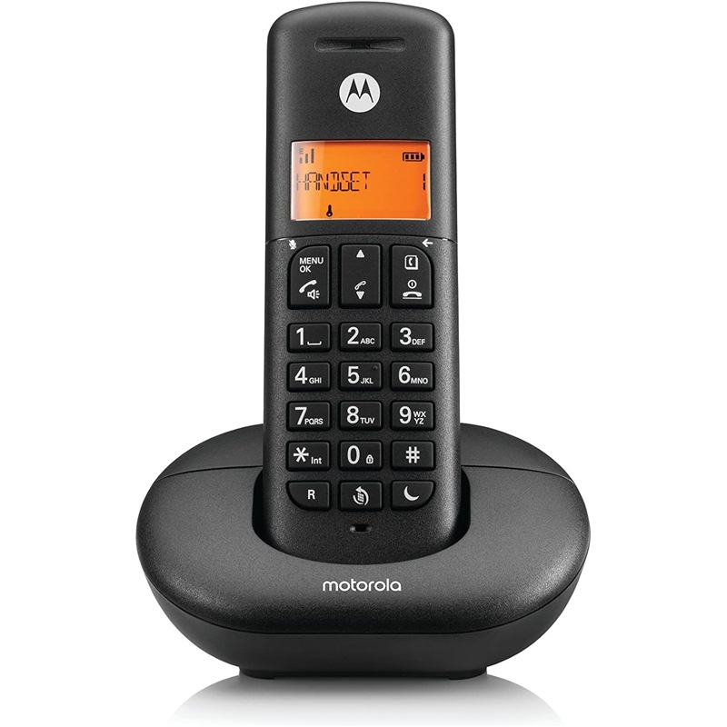 MOTOROLA E201 DECT PHONE - BLACK (SINGLE)