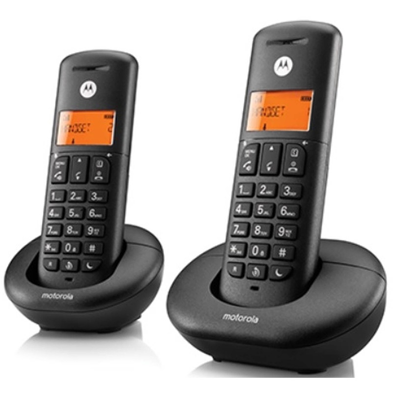 MOTOROLA E202 DECT PHONE - BLACK (TWIN)