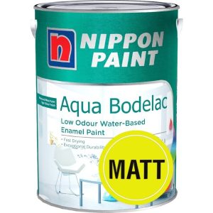 NIPPON PAINT AQUA BODELAC (MATT) 5L FOR WOOD & METAL