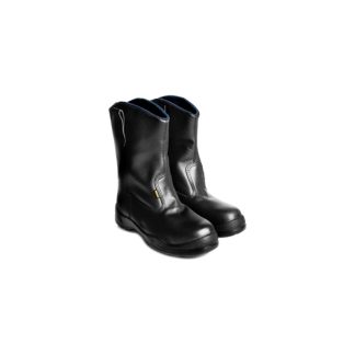 NITTI SAFETY SHOE HIGH CUT SLIP ON BLACK TYPE 23281BK [S3 SRC]
