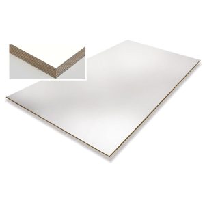 ONE SIDE PVC WHITE PLYWOOD PLANK 4' X 8' (1.22X2.44M)