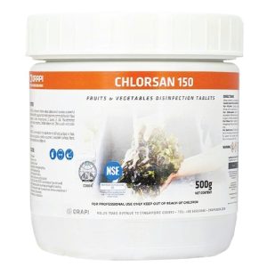 ORAPI CHLORSAN 150 FRUITS & VEGETABLES WASH AND SANITISER 500GM OH-3871-B6 (150 TABLETS) [HALAL]