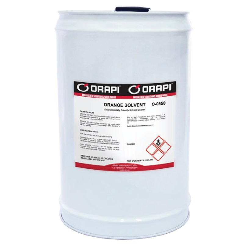 ORAPI ORANGE SOLVENT ENVIRONMENTALLY FRIENDLY SOLVENT CLEANER 25L O-0550-O2