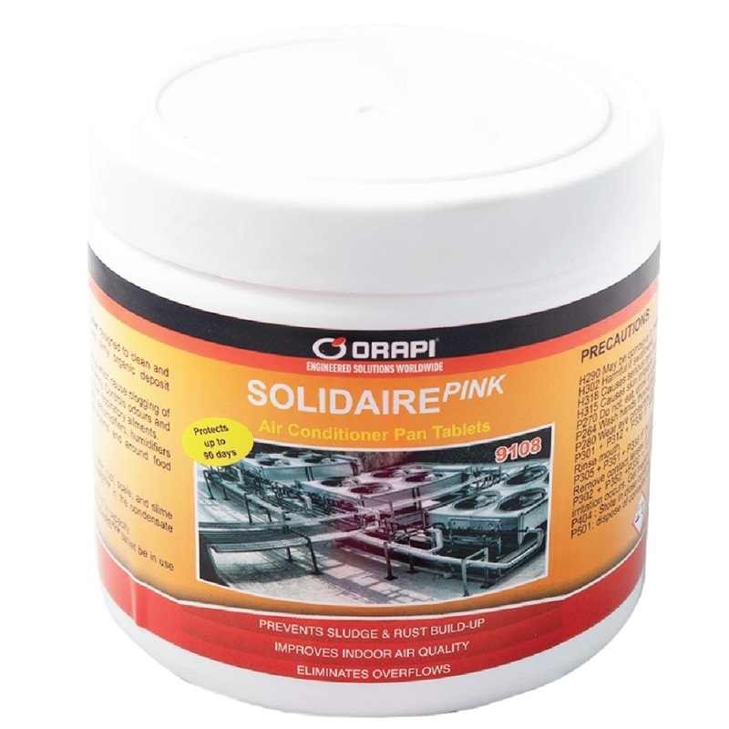ORAPI SOLIDAIRE PINK AIR CONDITIONER CONDENSATE PAN TABLET 30 TABLETS O-9108-V3