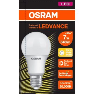 OSRAM LED BULB LVCLA60 7W 230V FR E27