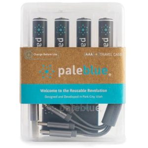 PALEBLUE MICRO-USB RECHARGEABLE AAA LITHIUM BATTERY 750MAH PB-AAA 4PC/SET