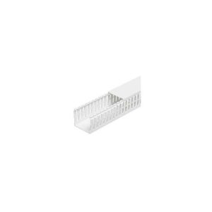 PANDUIT WIRING DUCT NAR METRIC DCT MC25X75WH2, PVC, 25MMX75MMX2M
