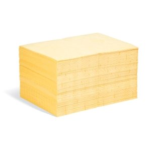 PIG YELLOW UNV ABS MAT PAD;20X15IN HVY-WT (100/BAG) NPCMAT603