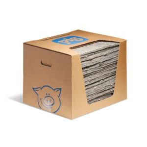 PIG OIL ABSORBENT FILTER MAT PAD, 15"X18", 30PADS IN DISPENSER BOX NPCMAT1