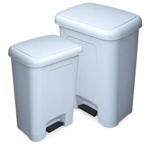 PLASTIC FOOT PEDAL BIN - GREY H SERIES