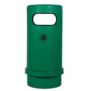POLYETHYLENE BIN C/W SIDE LOADING-DIA460XH1010MM P85-GREEN