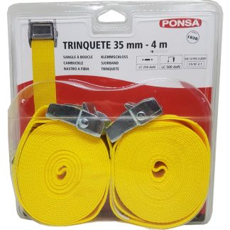 PONSA CAMBUCKLES 35MM, 4M ENDLESS YELLOW BELT