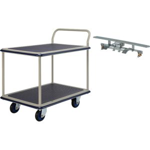 PRESTAR 2TIER TROLLEY 910X610MM 300KG NFS314 1HANDLE W/BRAKE