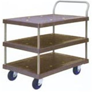 PRESTAR 3TIER PLASTIC TROLLEY 895X595MM 300KG PF315 1HANDLE