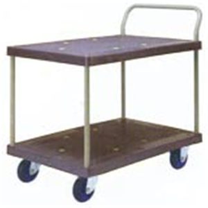 PRESTAR 2TIER PLASTIC TROLLEY 895X595MM 300KG PF-314 1HANDLE