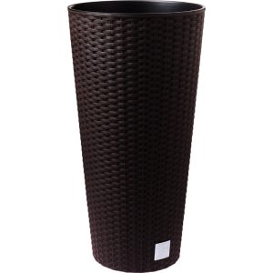 PROSPERPLAST RATO TUBUS TALL ROUND BASKET WEAVE POT 300X572MM