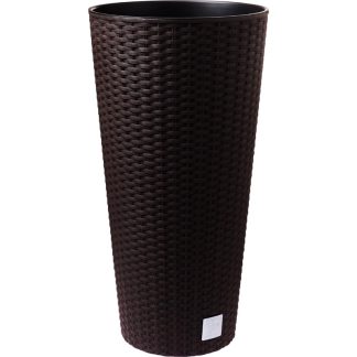 PROSPERPLAST RATO TUBUS TALL ROUND BASKET WEAVE POT 300X572MM
