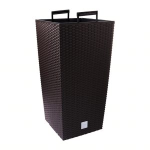 PROSPERPLAST RATO SQUARE BASKET WEAVE POT 225X421MM