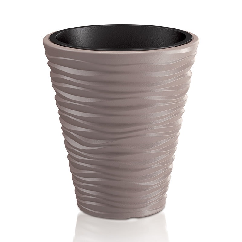 PROSPERPLAST SAND HORIZONAL WAVE POT 295X330MM