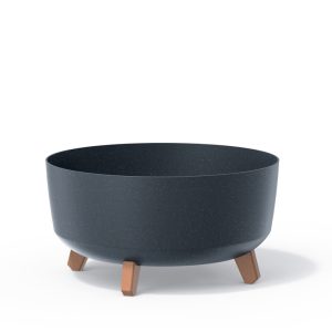 PROSPERPLAST GRACIA ECO WOOD LOW FLOWER POT 235X155MM