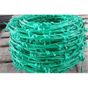 PVC GREEN COATED BARB WIRE 250FT/ROLL