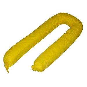 QUEBEE CHEMICAL ABSORBENT BOOM YELLOW 7.6CM X 1.2M 12/BOX