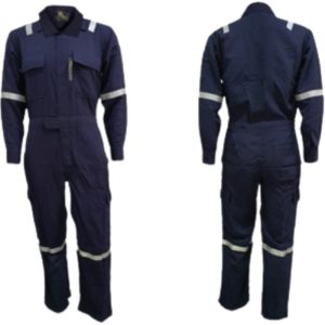 QUEBEE TECASAFE 580FR COVERALL WITH REFLECTIVE NAVY BLUE