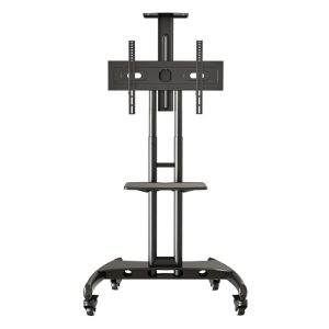 QUEENIE QTS-70 TROLLEY STAND SINGLE PLASTIC SHELF 32" - 70" TILTING 45KG
