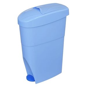 RECTANGULAR PLASTIC SANITARY BIN,FOOT PEDAL& ANTI SEE THROUGH LID SPB1802