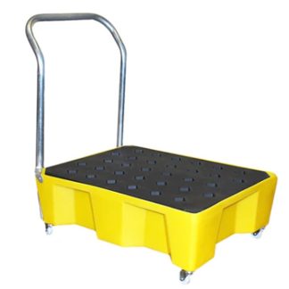 ROMOLD MOBILE DRIP TRAY WITH WHEELS-HANDLE-GRID 66L YELLOW TSSST66WH