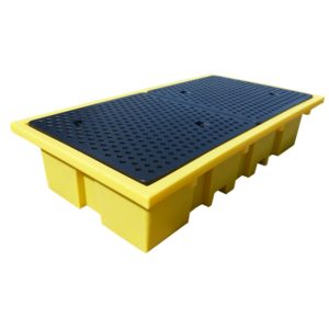 ROMOLD BUND PALLET SUITABLE FOR 2 X 1000LTR IBC, 1140LTR, YELLOW TSSBB2