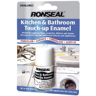 RONSEAL KITCHEN & BATHROOM TOUCH-UP ENAMEL 10ML WHITE 35109