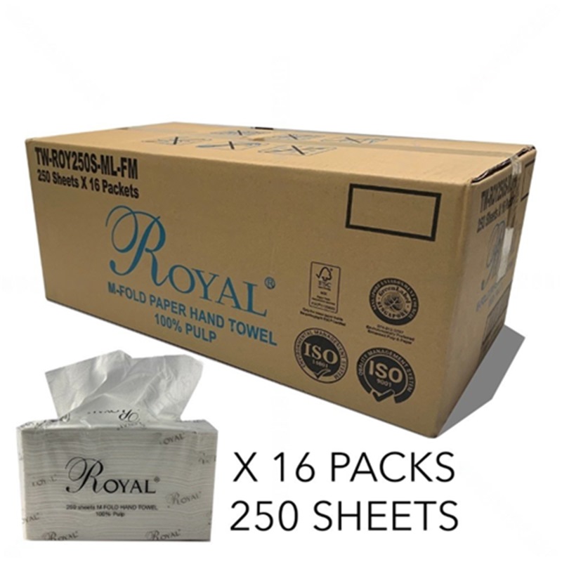 ROYAL PAPER TOWEL M-FOLD 16PKT/CTN