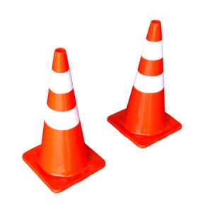 SAFETY CONE-30" WITH 2 REFLECTIVE FILM ( KK )