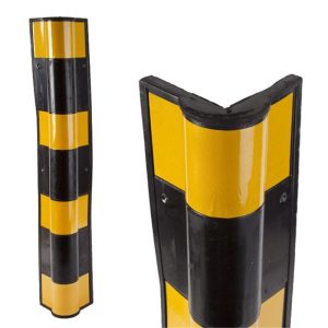 SAFETY HALF ROUND CORNER PROTECTING GUARD 800*125*125*20MM YELLOW/BLACK