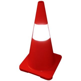 SAFETY CONE-28" (PLASTIC, PE, RED BASE)