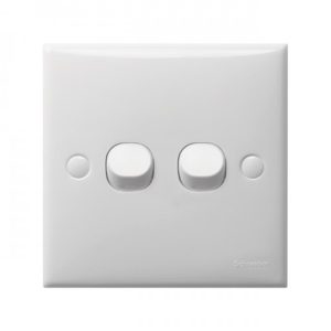 SCHNEIDER E30 SERIES E32/1/2A 10A 2 GANG 1 WAY SWITCH